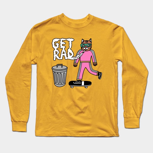 Rad Cat Long Sleeve T-Shirt by SEXY RECORDS